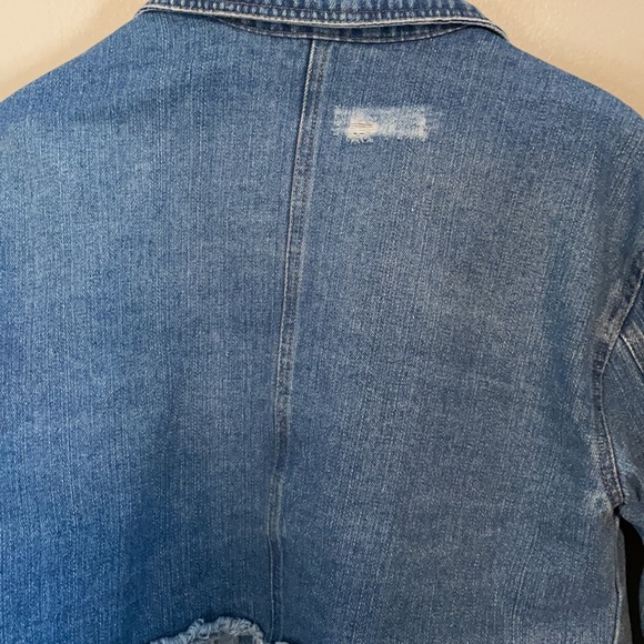 Distressed Cropped Denim Jacket - Picture 12 of 12